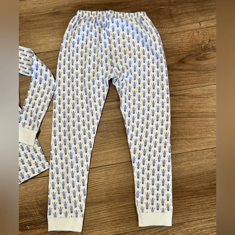 Sheridan French Kids 8Y Pajama Set - Blue and White Pattern